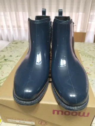 Botas de agua niña azul con brillos