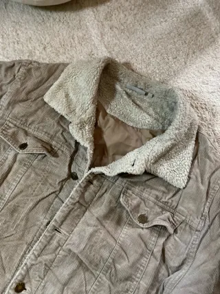 Chaqueta bomber beige retro L