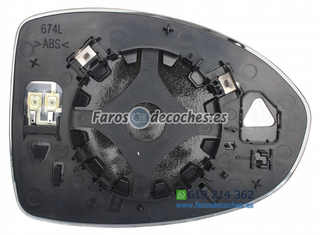 Cristal Espejo Retrovisor Izquierdo Convexo Térmi