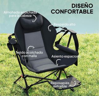 Pack 2 Mecedoras Plegables Outsunny