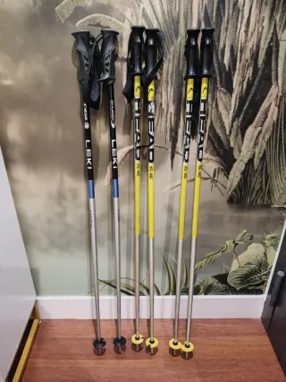 Lote 3 Bastones Esquí Leki y Head 115cm