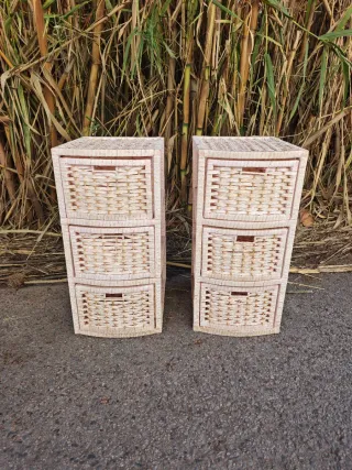 Comodini in vimini (2 unità)