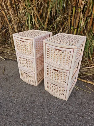 Comodini in vimini (2 unità)