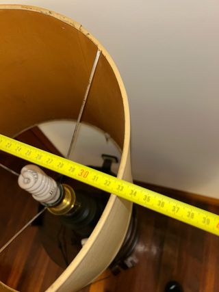 Lámpara de mesa Metalarte verde y beige