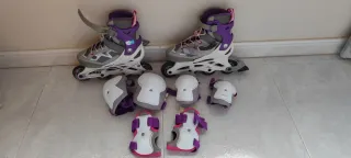Patines en línea talla 32-35 + protectores