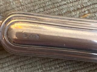 Coltellino formaggio argento 800 anni '60