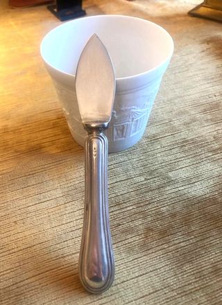 Coltellino formaggio argento 800 anni '60