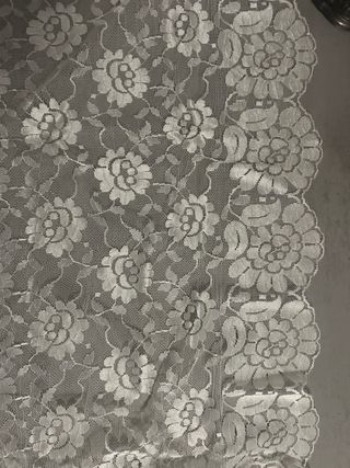 Mantilla Fallera Adulta Encaje Blanco