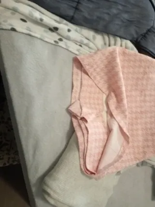 Minifalda invierno niña rosa y gris