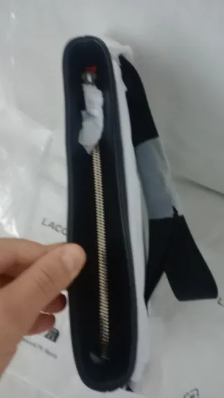 Tracolla uomo Lacoste nera