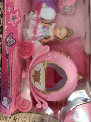Carruaje con princesa y caballo