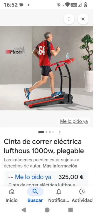 Cinta de correr eléctrica plegable