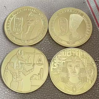 Monedas Antiguas Egipcias: Faraón, Nefertiti, Anub