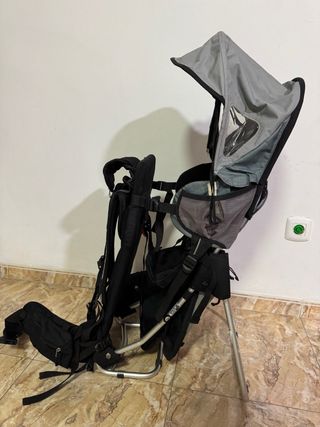 Mochila Portabebés Niño Gris y Negro