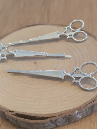 Horquillas plateadas forma tijera