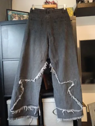 Pantalón vaquero mujer pierna ancha T/34