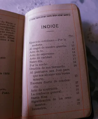 Libro antiguo "Tesoro del Alma"