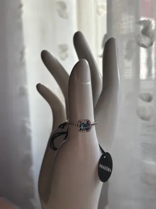 Anillo Pandora Piedra Azul