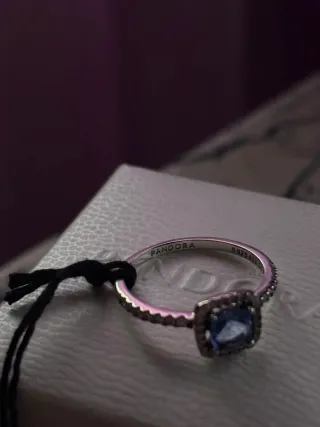 Anillo Pandora Piedra Azul