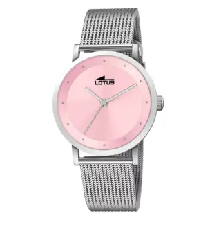 Reloj Lotus Mujer Rosa y Plateado