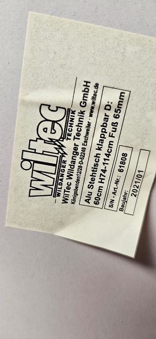 Mesa de bar ajustable de aluminio