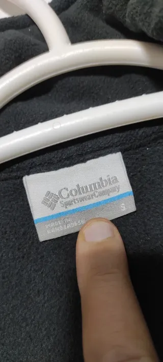 Forro polar Columbia negro de hombre – talla S