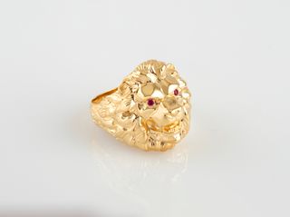 sello oro 18k con piedra con circonita
