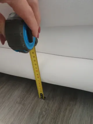 Estructura de cama polipiel blanca