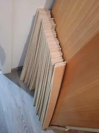 Estructura de cama polipiel blanca