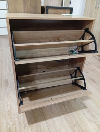 Zapatero de madera 2 cajones