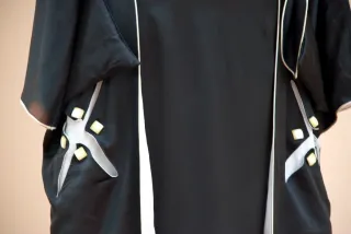 Abito ispirazione Ertè anni '20/'30 nero/bianco