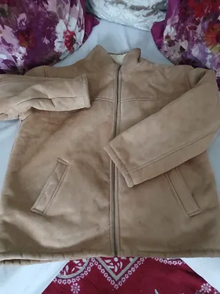 Chaqueta de hombre forrada beige/marrón