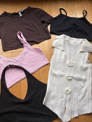 Lote 5 tops mujer talla S