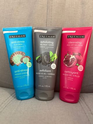 3 Mascarillas Freeman (Arcilla, Exfoliante, Limpia