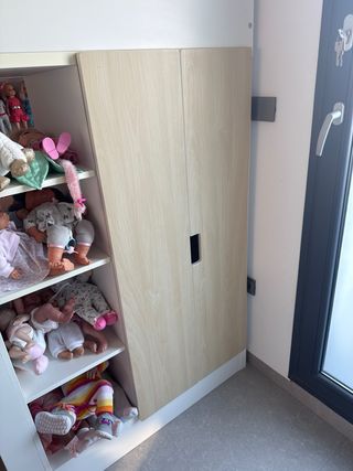 Litera 90cm con estantería y armario