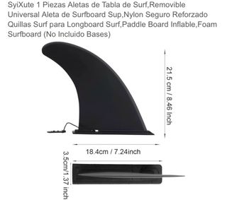 Aleta Tabla Surf Negra Universal