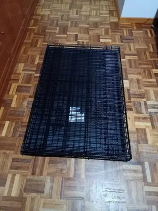 Jaula metálica para perro negra