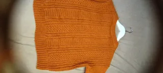Jersey punto mujer naranja talla única