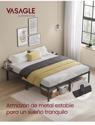 Estructura Cama Metálica con mesillas