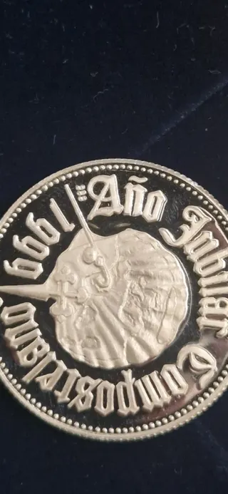 Lote 4 monedas plata Santiago