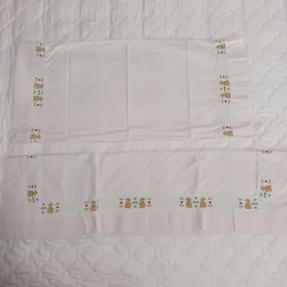 Juego sábanas bordado para cama individual