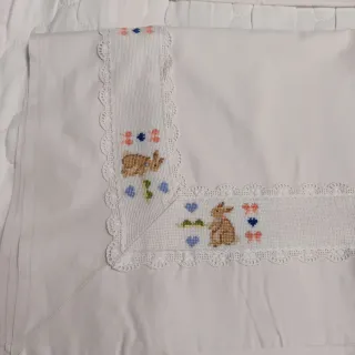 Juego sábanas bordado para cama individual