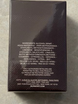 Burberry for Men Eau de Toilette 50ml Nuovo