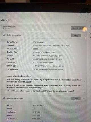 Microsoft Surface Pro i5 Windows Pro