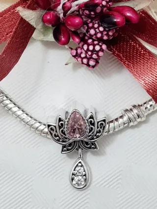 Charm Fiore di Loto Argento S925