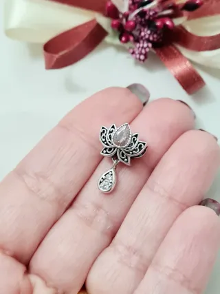 Charm Fiore di Loto Argento S925