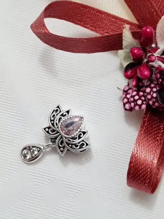 Charm Fiore di Loto Argento S925