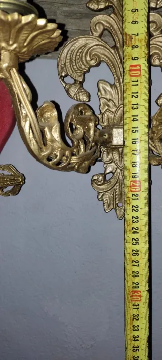 Aplique de pared dorado estilo clásico