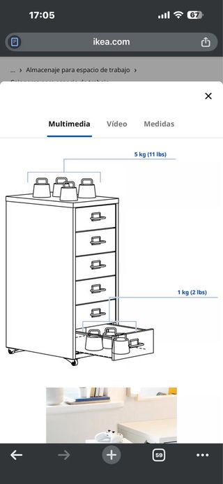 Cajonera Metálica Helmer IKEA