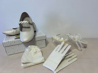 Vestido de Comunión Niña Talla 10 Marfil